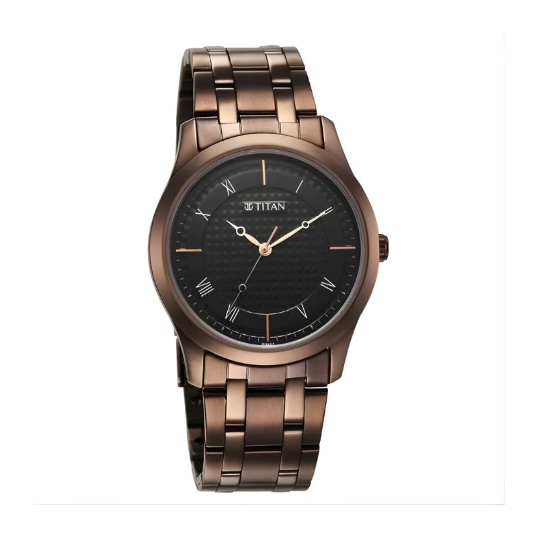 Titan 1823QM01 | Titan Karishma Black Dial Watch for Men