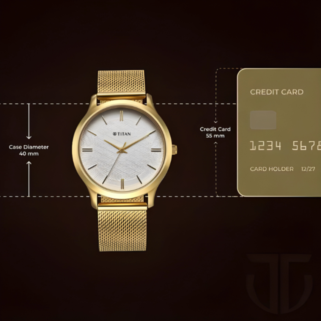Titan 1825YM11 | Titan Karishma Quartz Analog White Dial Stainless Steel Strap Watch for Men