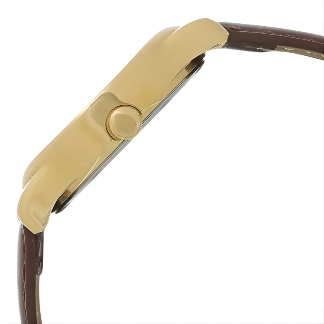 Titan 1580YL05 | Titan Champagne Dial Analog with Day and Date Leather Strap watch for Men