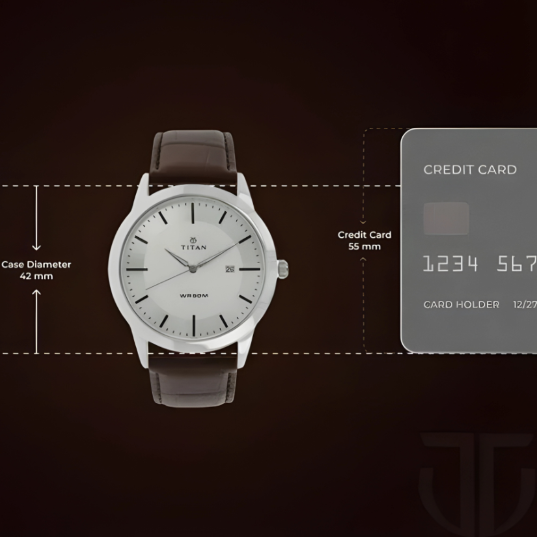 Titan 1584SL03 | Titan ClTitan 1584SL03 classic Silver Dial Analog with Date Leather Strap watch for Men