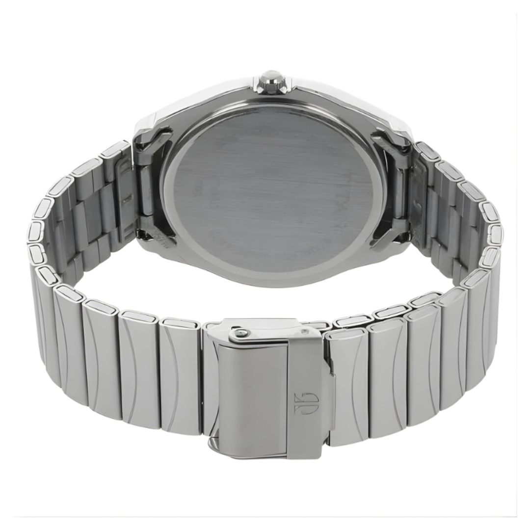 Titan 1578SM04 | Titan Quartz Analog with Day and Date Black Dial Stainless Steel Strap Watch for Men - 38 mm Case Size - Medium Dial