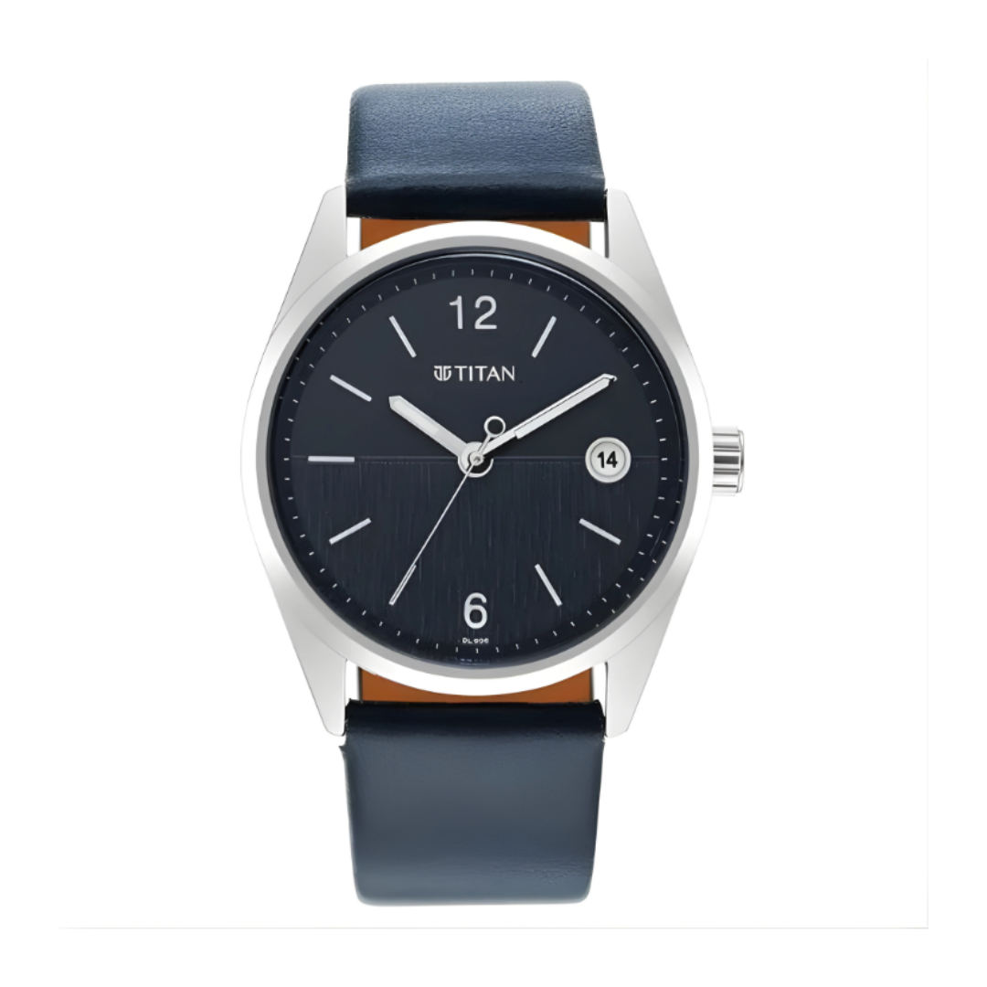 Titan 1729SL06 | Neo Blue Dial Analog with Date Watch for Men