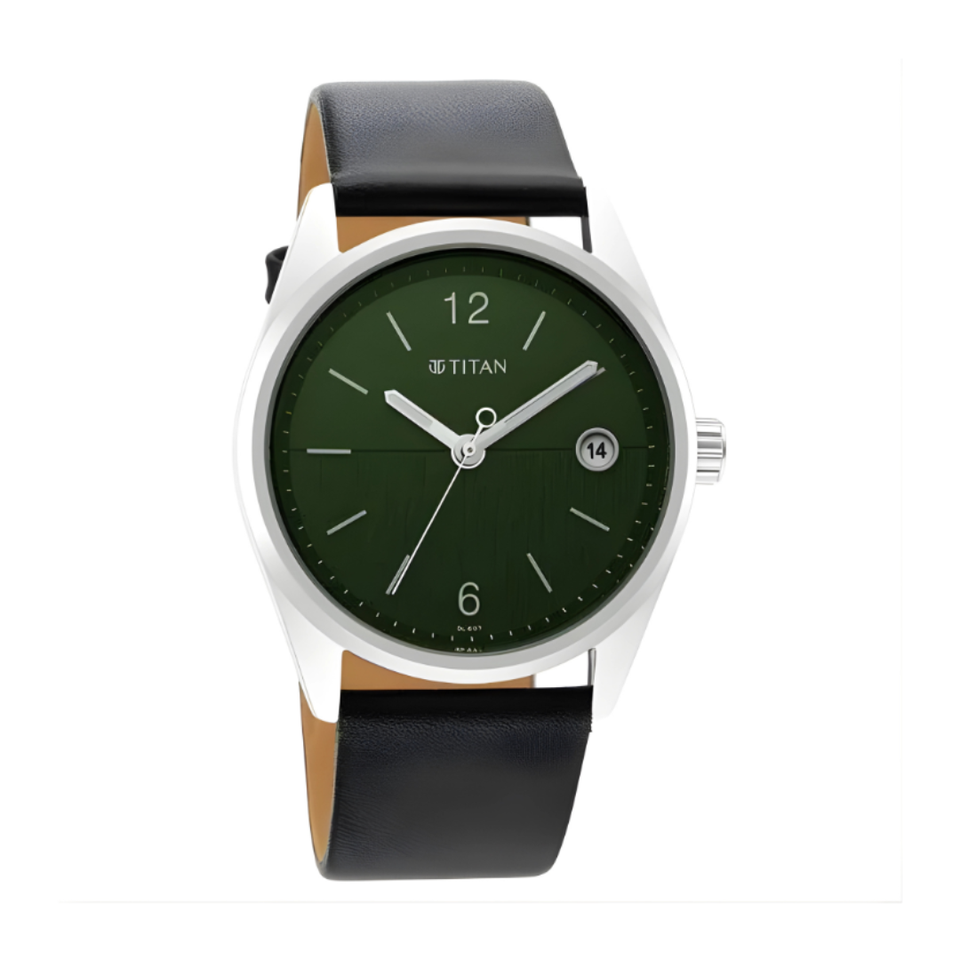 Titan 1729SL07 | Neo Green Dial Analog with Date Watch for Men
