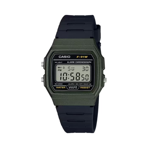 Youth Unisex Quartz Black Dial Digital Resin Watch D248 F-91WM-3ADF
