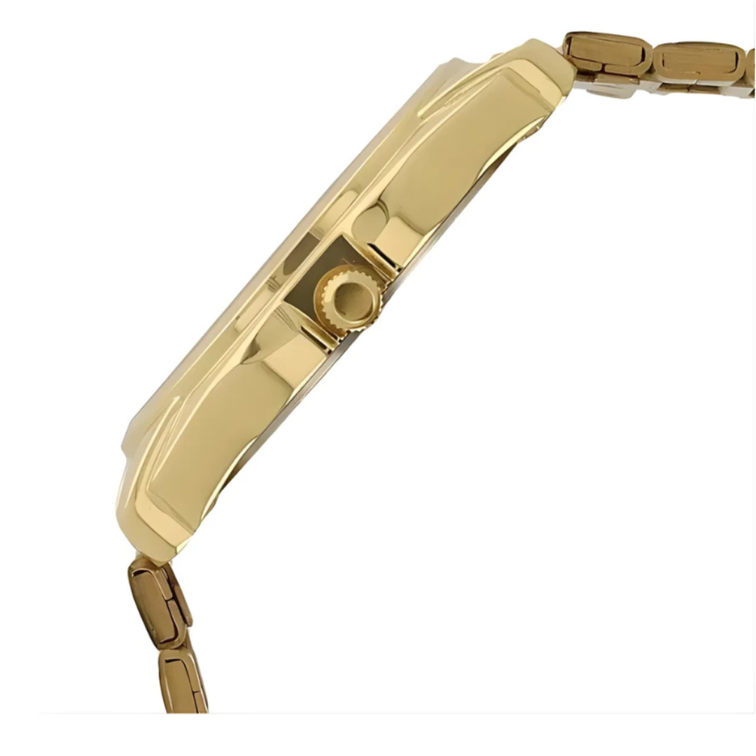 Titan 1578YM05 | Titan Quartz Analog with Day and Date Champagne Dial Golden Stainless Steel Strap Watch For Men