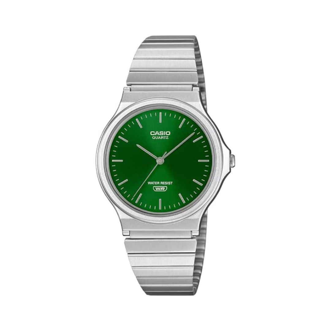 Casio MQ-24DA-3ADF A2552 | Women Quartz Green Dial Analog Stainless Steel Watch