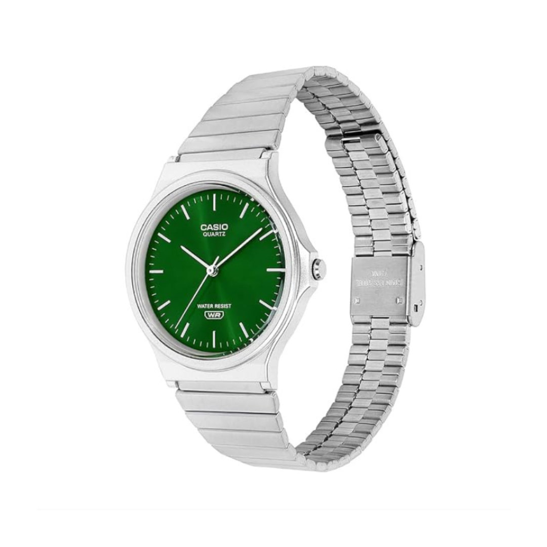 Casio MQ-24DA-3ADF A2552 | Women Quartz Green Dial Analog Stainless Steel Watch