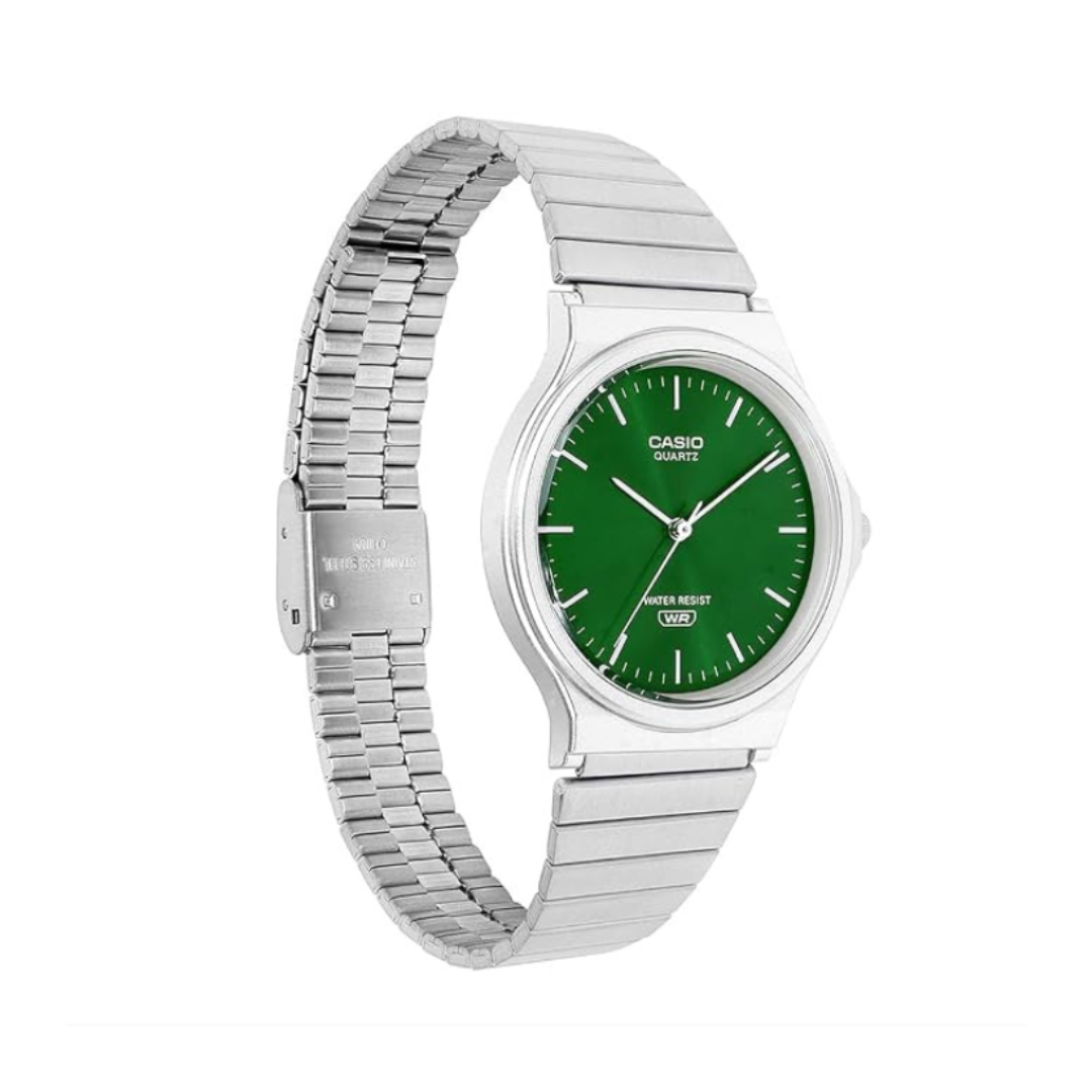 Casio MQ-24DA-3ADF A2552 | Women Quartz Green Dial Analog Stainless Steel Watch
