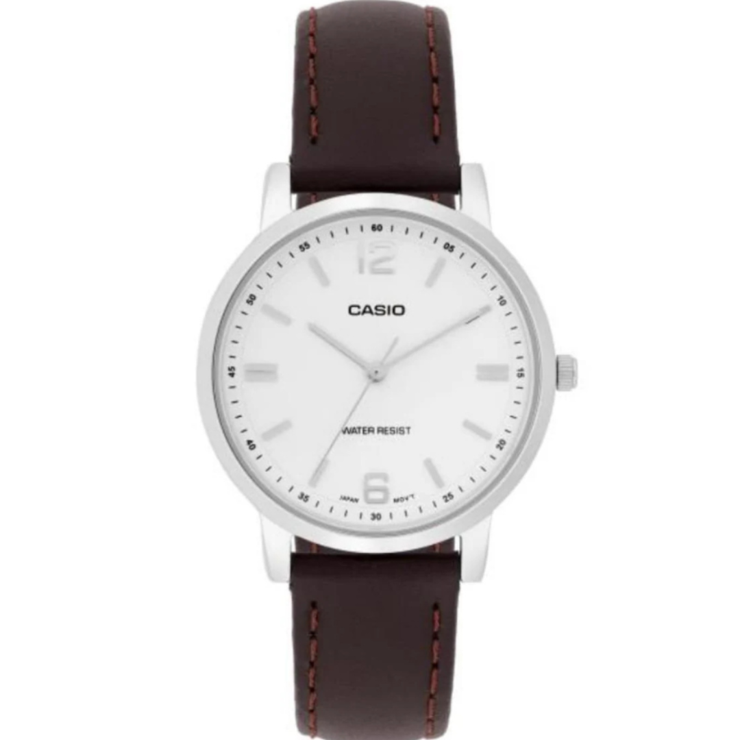 Casio LTP-SN5YL-7A A2448 | Enticer Women Quartz White Dial Analog Leather Watch