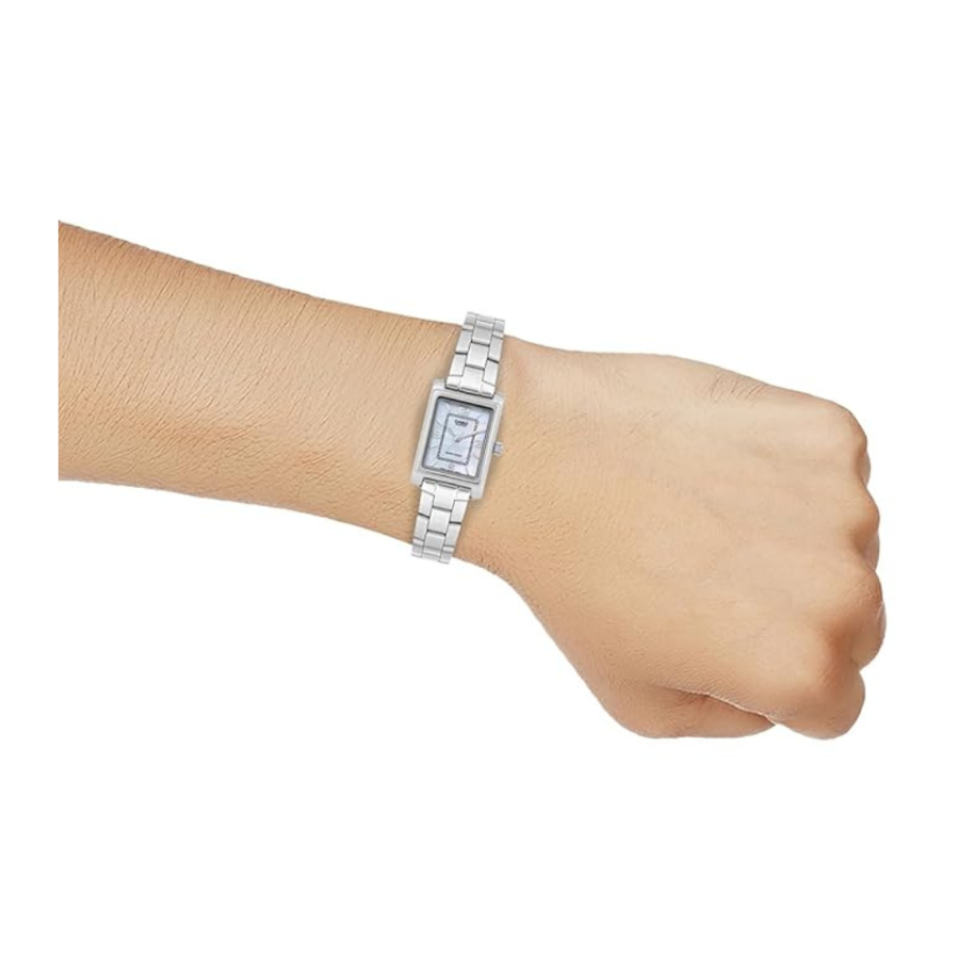 Casio LTP-1234DS-2ADF A2365 | Enticer Women Quartz Blue Dial Analog Stainless Steel Watch