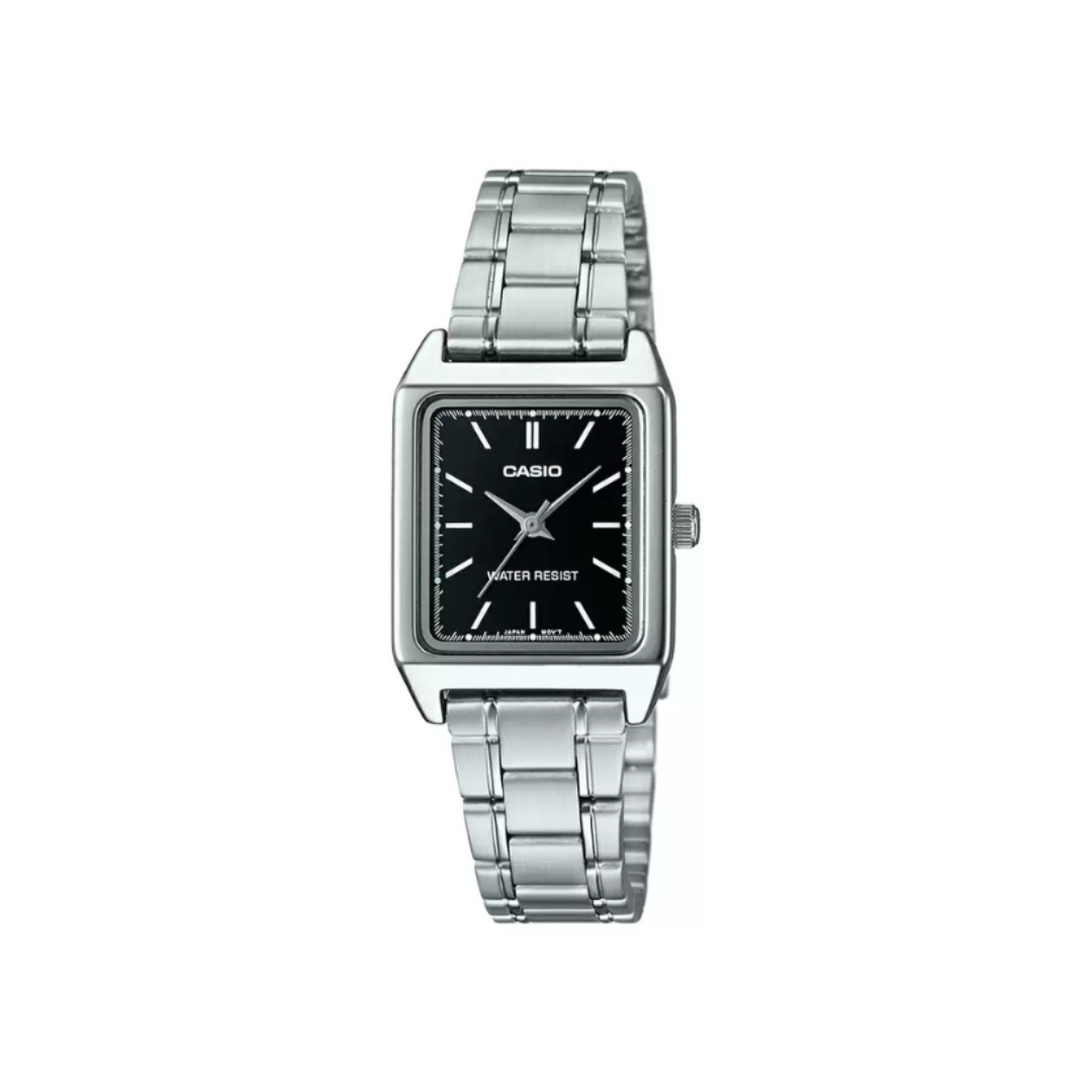 Casio LTP-V007D-1EUDF A2279 | Enticer Women Quartz Black Dial Analog Stainless Steel Watch