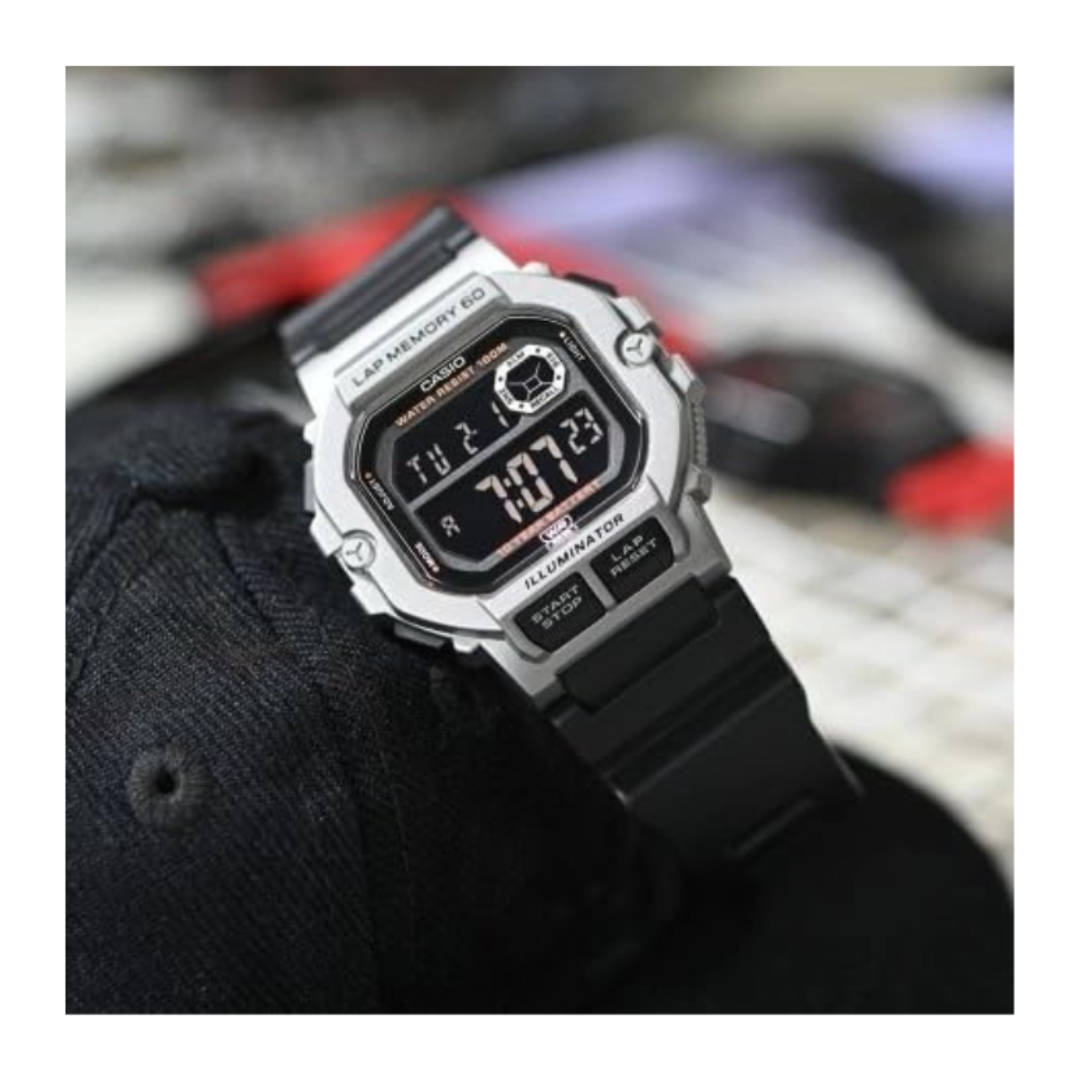 Casio WS-1400H-1BVDF D270 | Youth Unisex Quartz Black Dial Digital Resin Watch