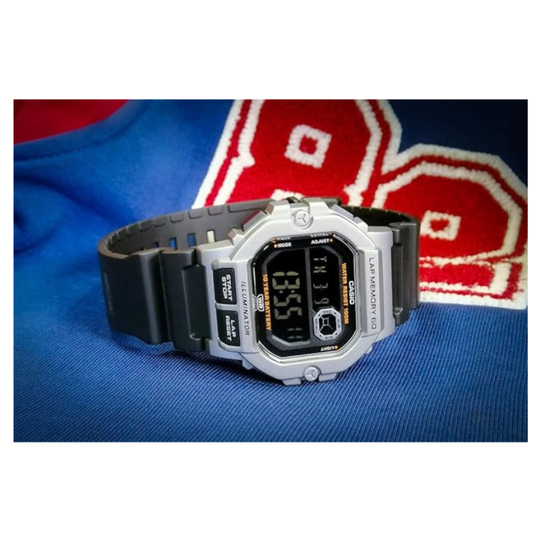 Casio WS-1400H-1BVDF D270 | Youth Unisex Quartz Black Dial Digital Resin Watch