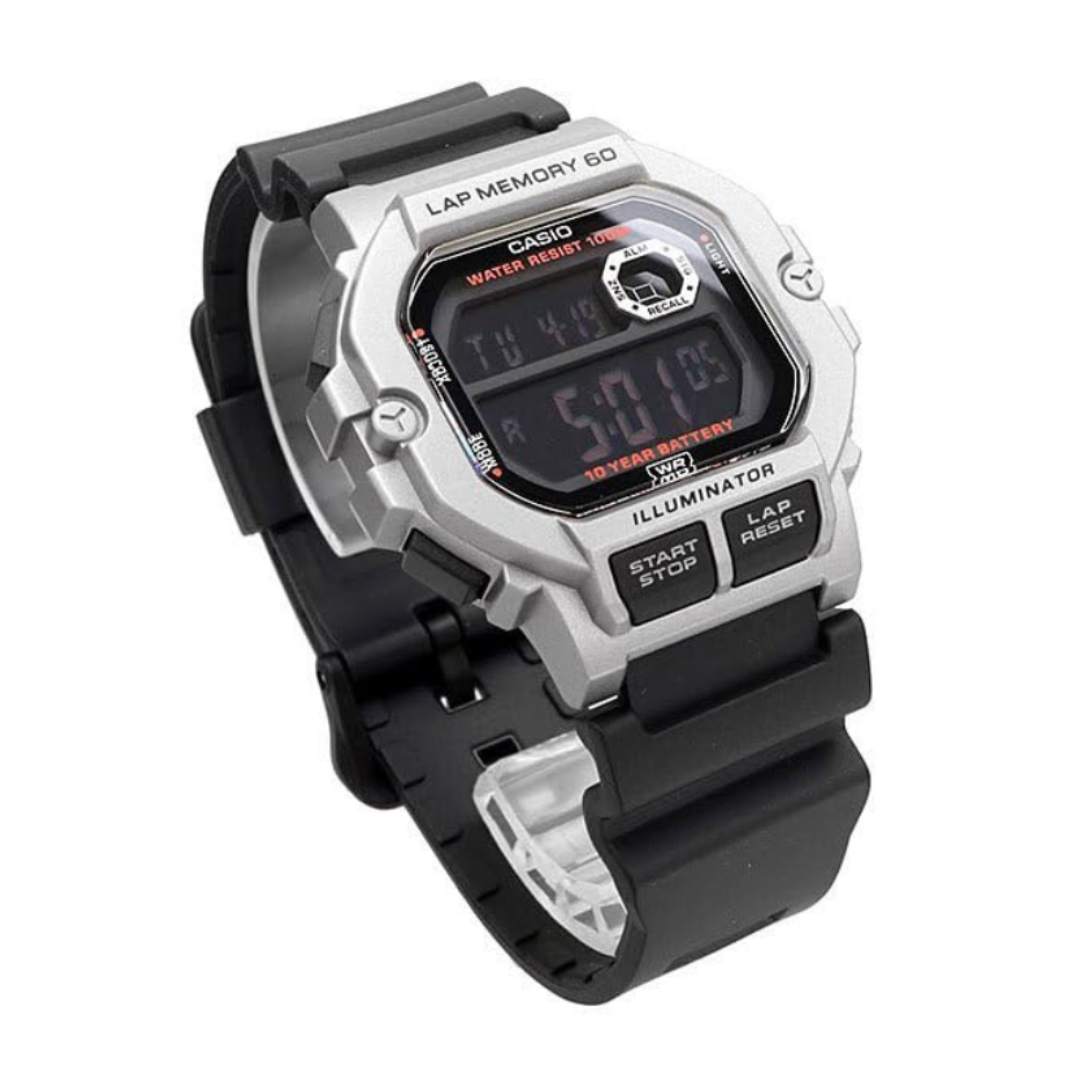 Casio WS-1400H-1BVDF D270 | Youth Unisex Quartz Black Dial Digital Resin Watch