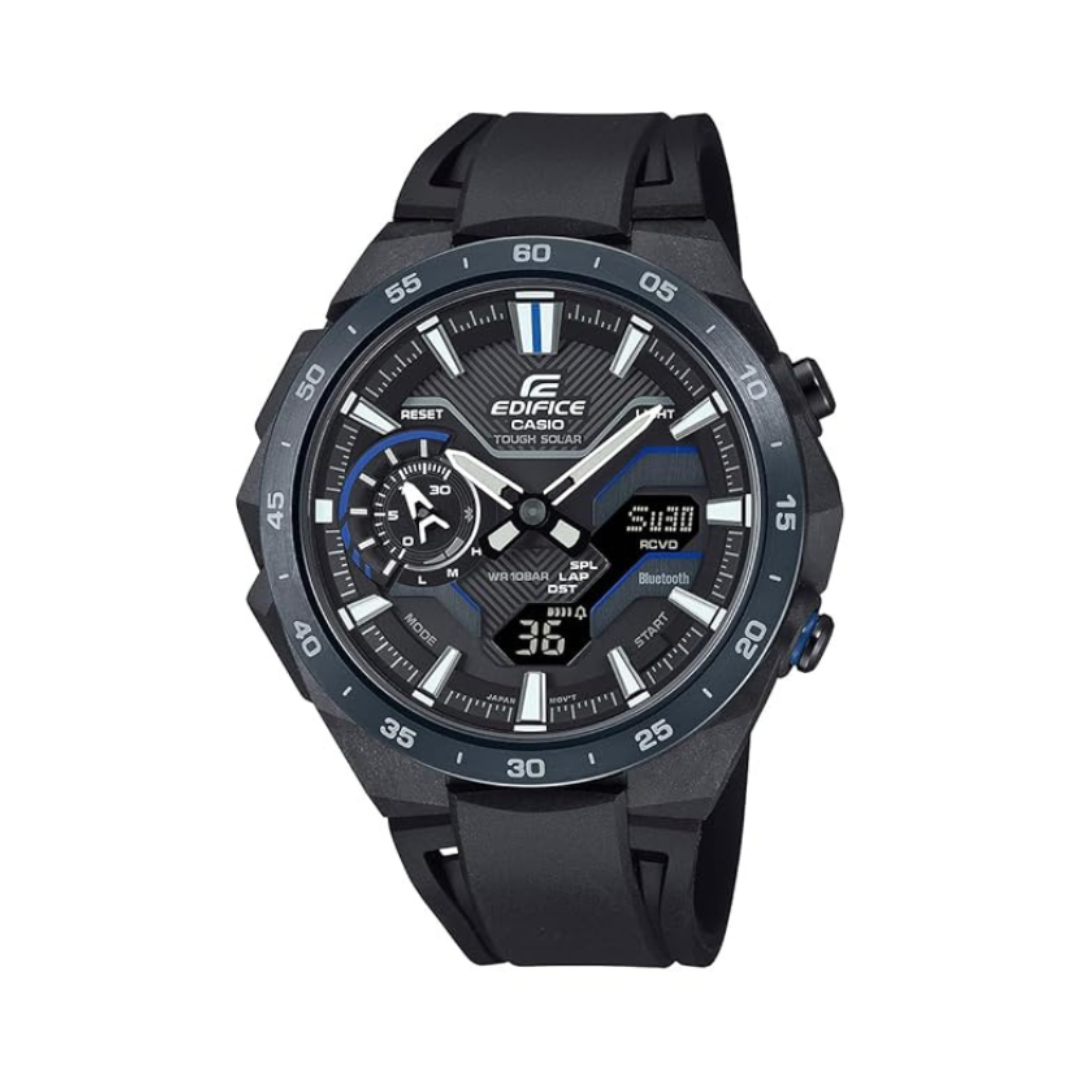 Casio ECB-2200PB-1ADF ED611 | Edifice Men Solar Black Dial Analog-Digital Resin Watch