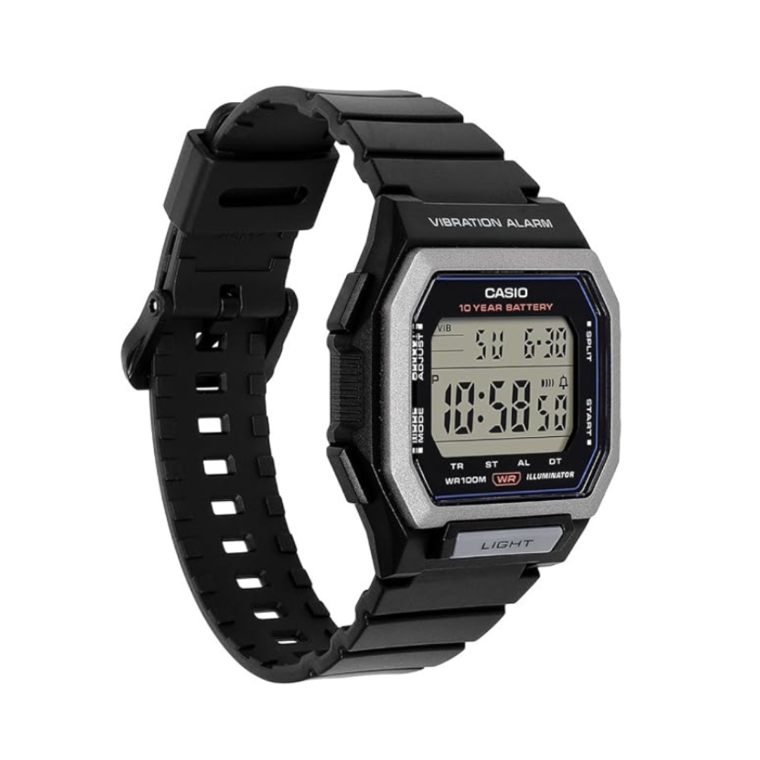 Casio W-738H-1AVDF D441 | Unisex Quartz Black Dial Digital Resin Watch.