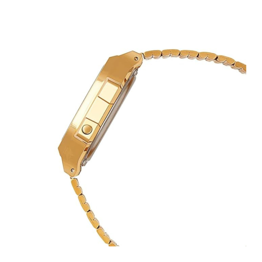Casio A168WG-9WDF D169 | Vintage Unisex Quartz Gold Dial Digital Stainless Steel Watch