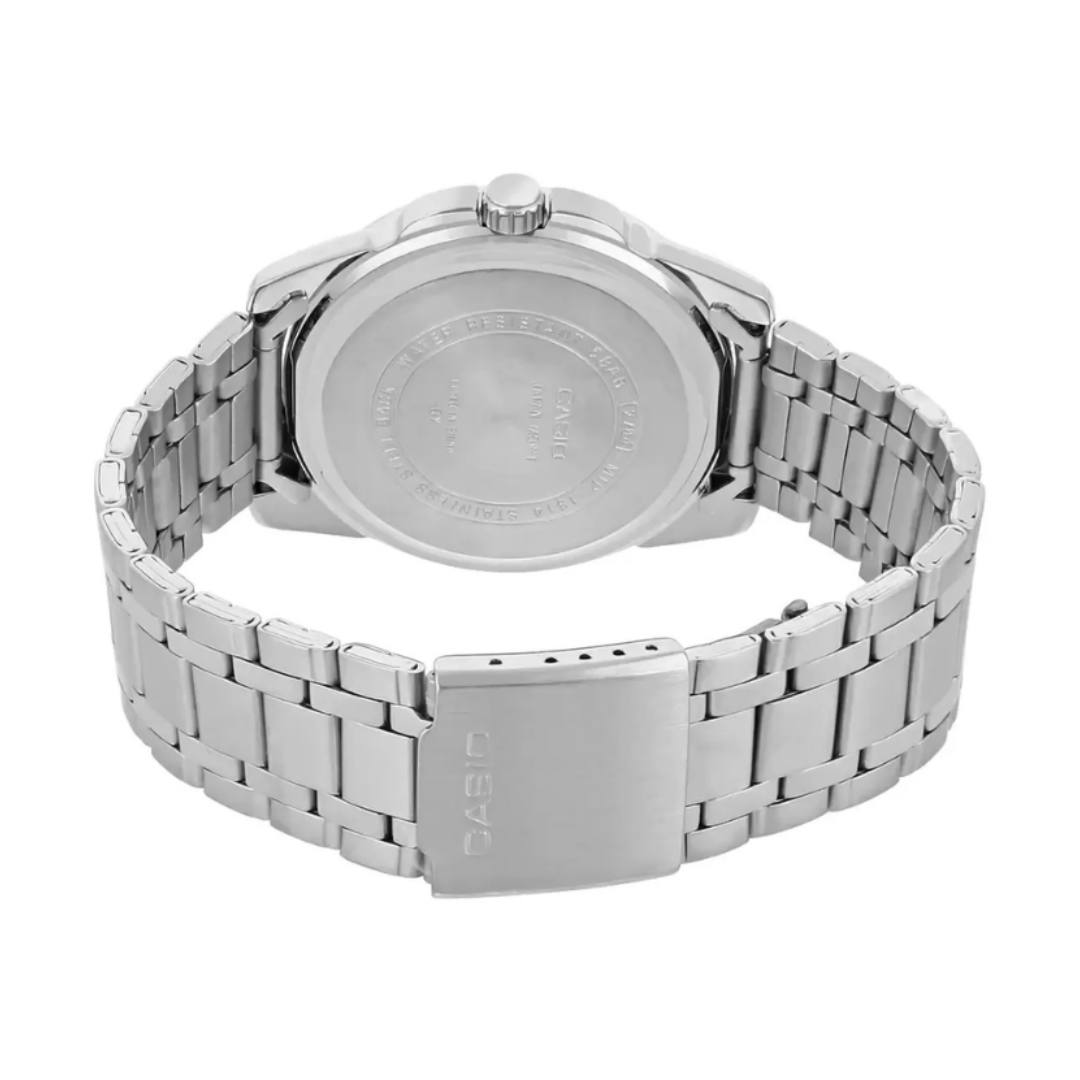 Casio MTP-1314D-7AVDF A552 | Enticer Men Quartz White Dial Analog Stainless Steel Watch