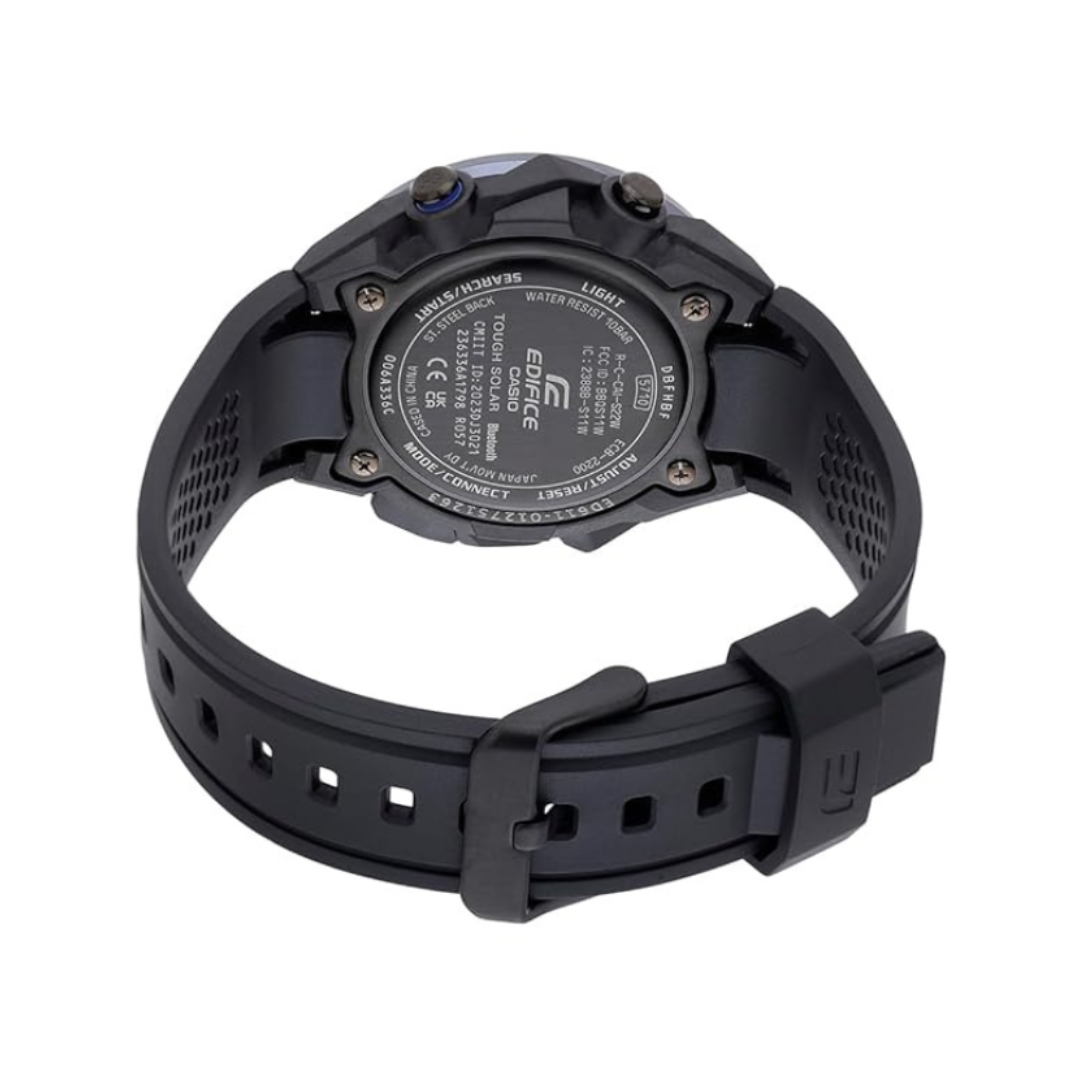 Casio ECB-2200PB-1ADF ED611 | Edifice Men Solar Black Dial Analog-Digital Resin Watch