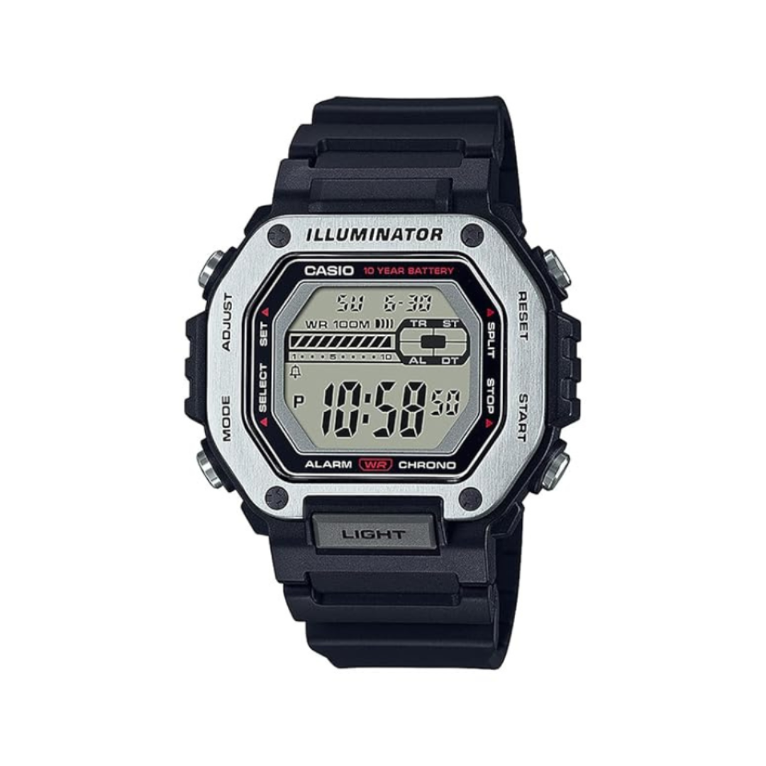 Casio MWD-110H-1AVDF D300 | Youth Unisex Quartz Black Dial Digital Resin Watch