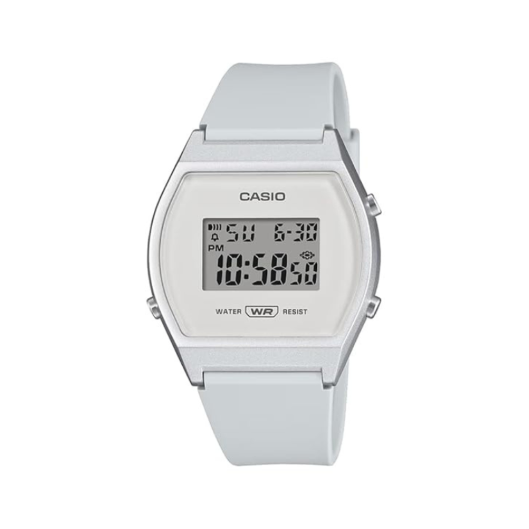 Casio LW-204-7ADF D439 | Unisex Quartz White Dial Digital Resin Watch.