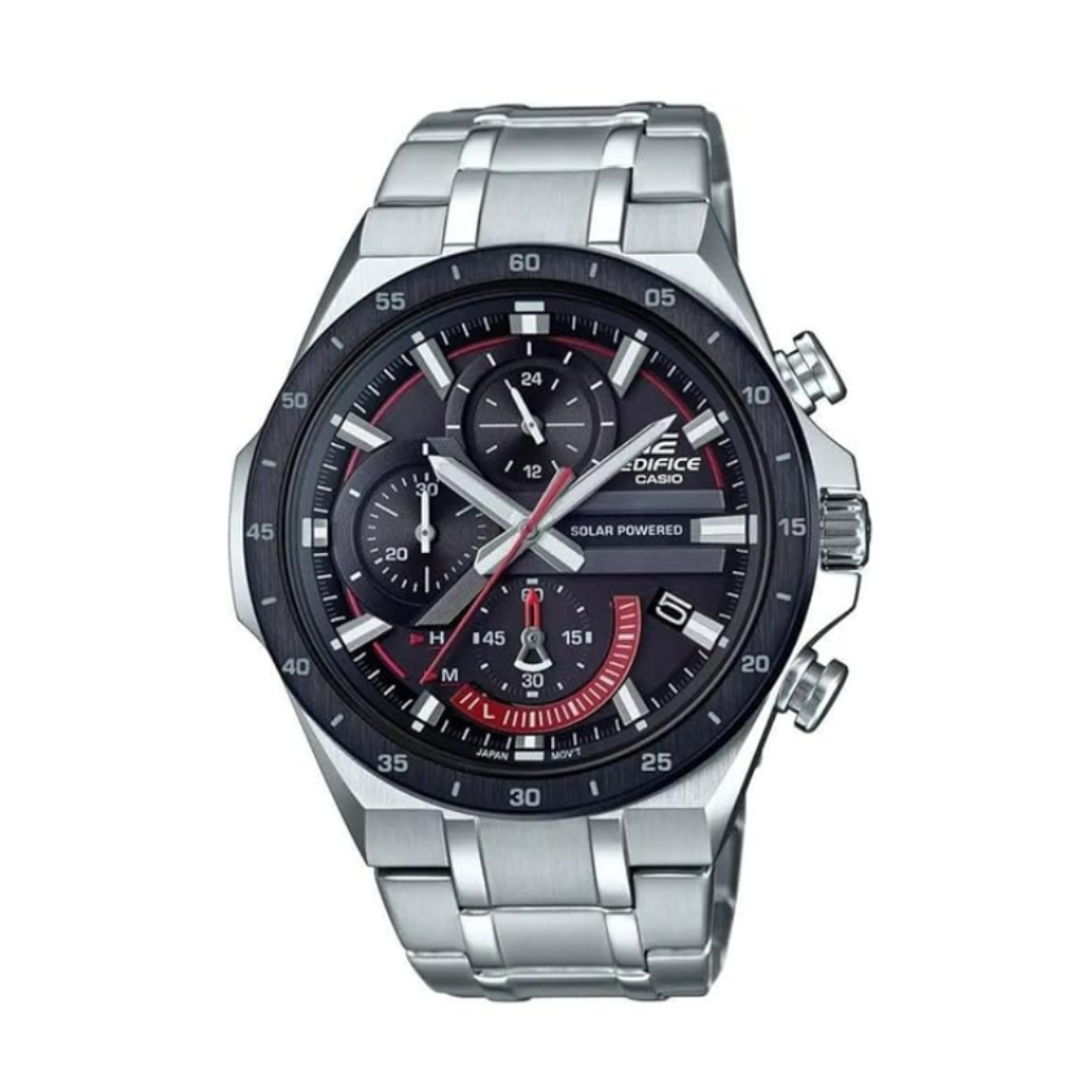 Casio EQS-920DB-1AVUDF EX487 | Edifice Men Quartz Black Dial Chronograph Stainless Steel Watch.