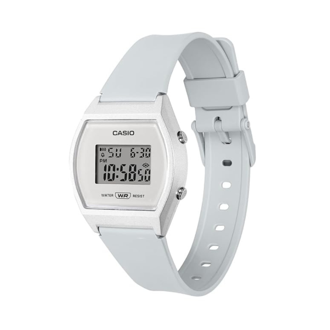 Casio LW-204-7ADF D439 | Unisex Quartz White Dial Digital Resin Watch.