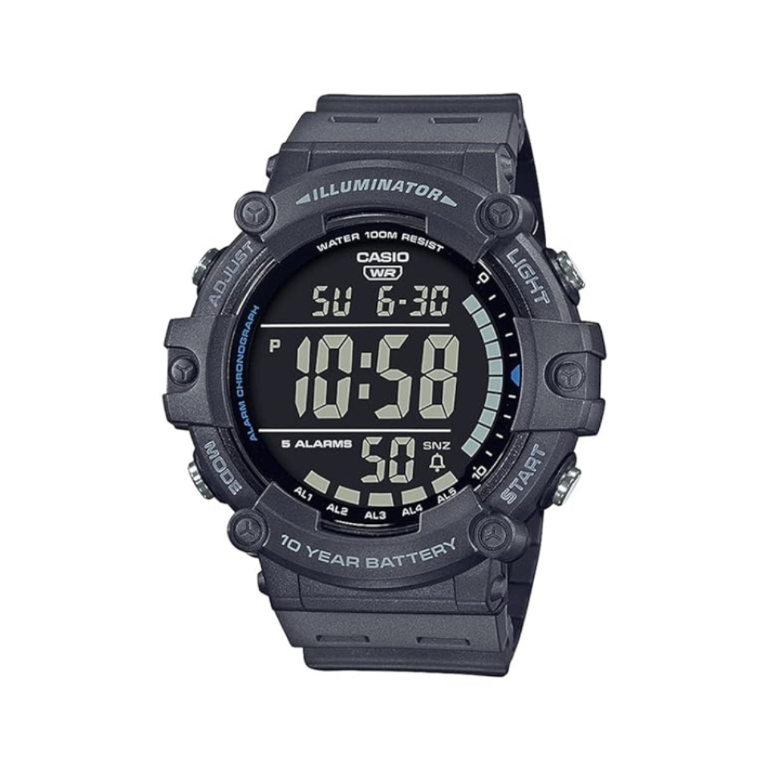 Casio AE-1500WH-8BVDF D219 | Youth Unisex Quartz Black Dial Digital Resin Watch
