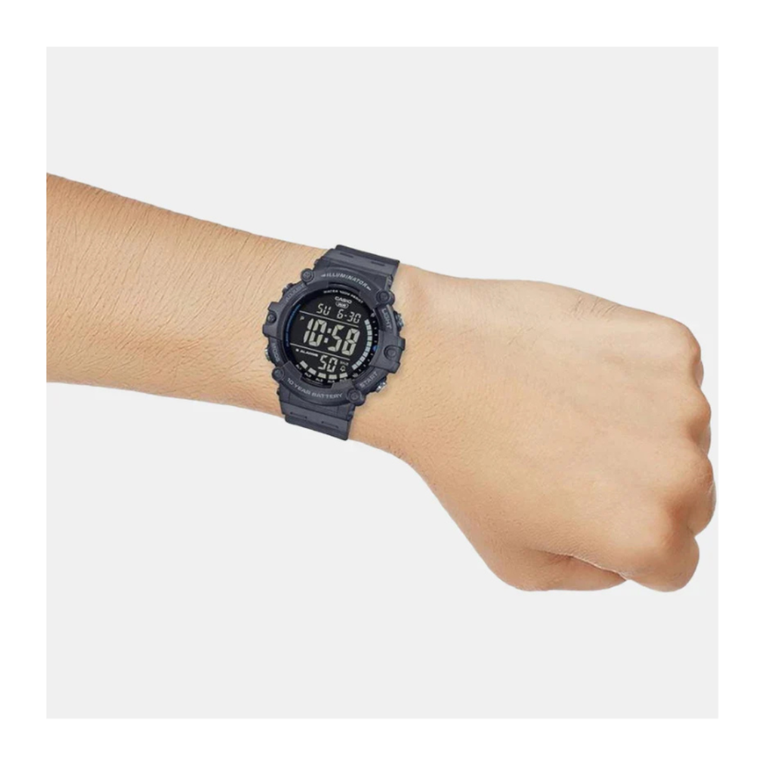 Casio AE-1500WH-8BVDF D219 | Youth Unisex Quartz Black Dial Digital Resin Watch