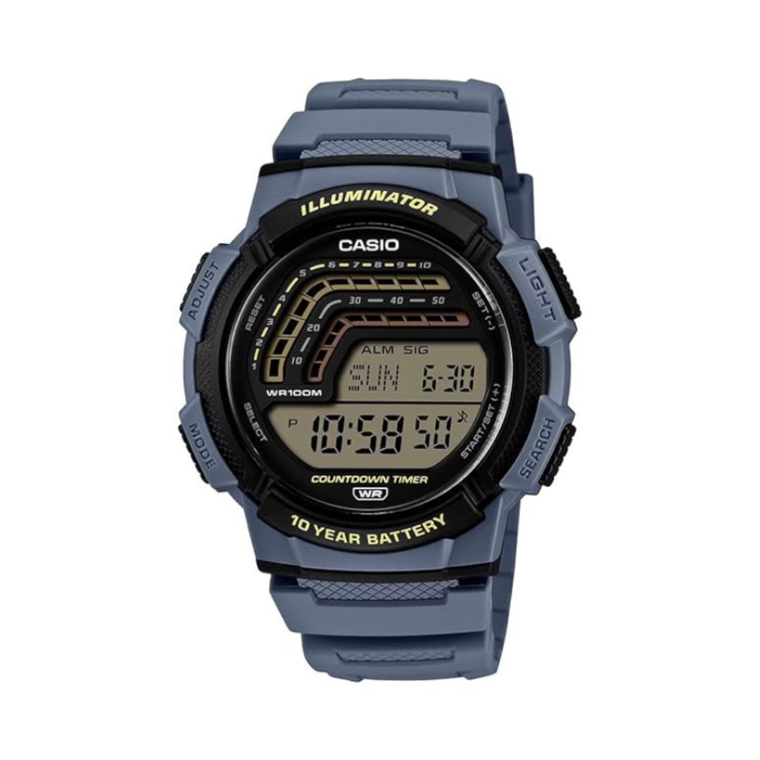 Casio WS-1800-2AVDF A2533 | YOUTH Men Quartz Transparent Dial Digital Resin Watch