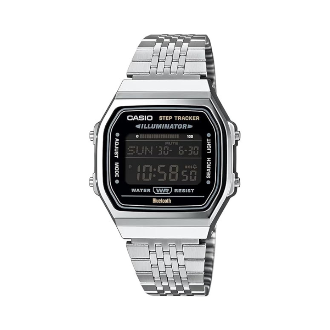 Casio ABL-100WE-1BDF D366 | Vintage Unisex Quartz Black Dial Digital Stainless Steel Watch