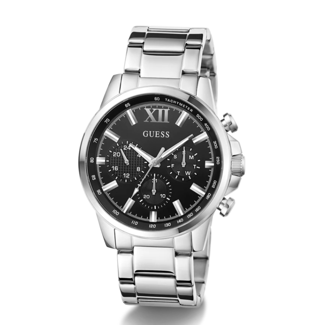 Guess GW0900G1 | Gd Walker Men Quartz Black Dial Analog Stainless Steel