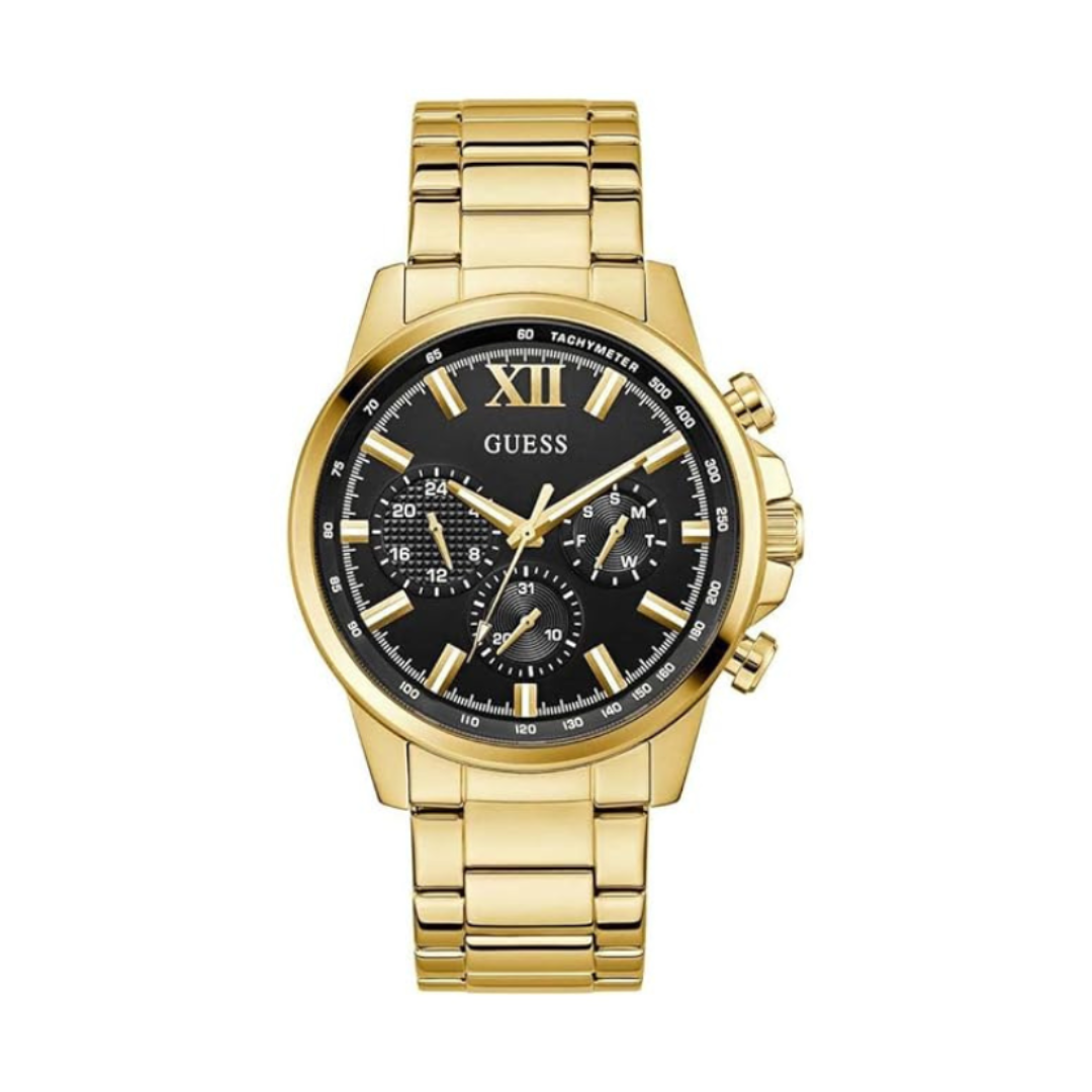 Guess GW0900G3 | Gd Walker Men Quartz Black Dial Analog Stainless Steel.