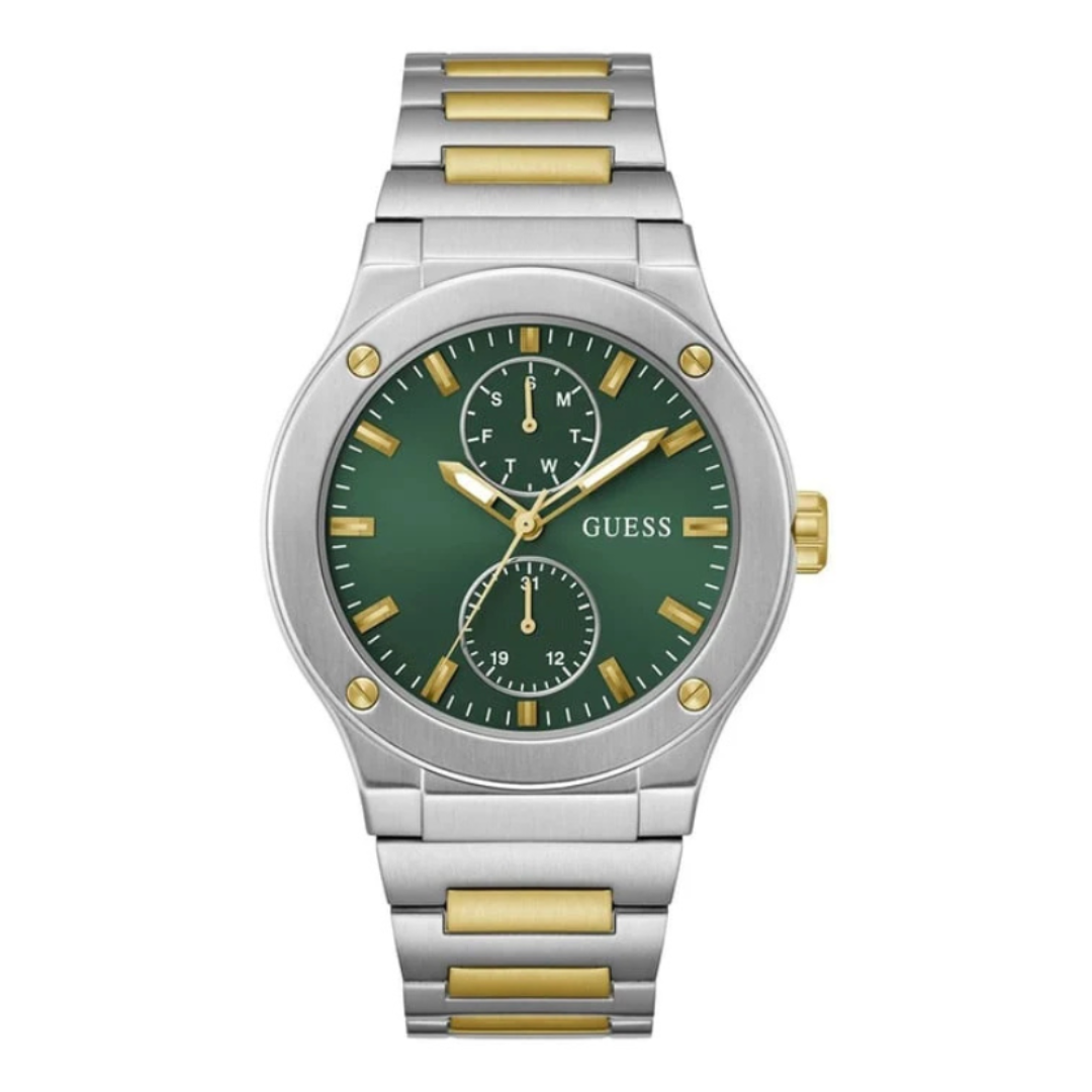 Guess GW0795G1 | Gd Jet Men Quartz Green Dial Analog Stainless Steel.