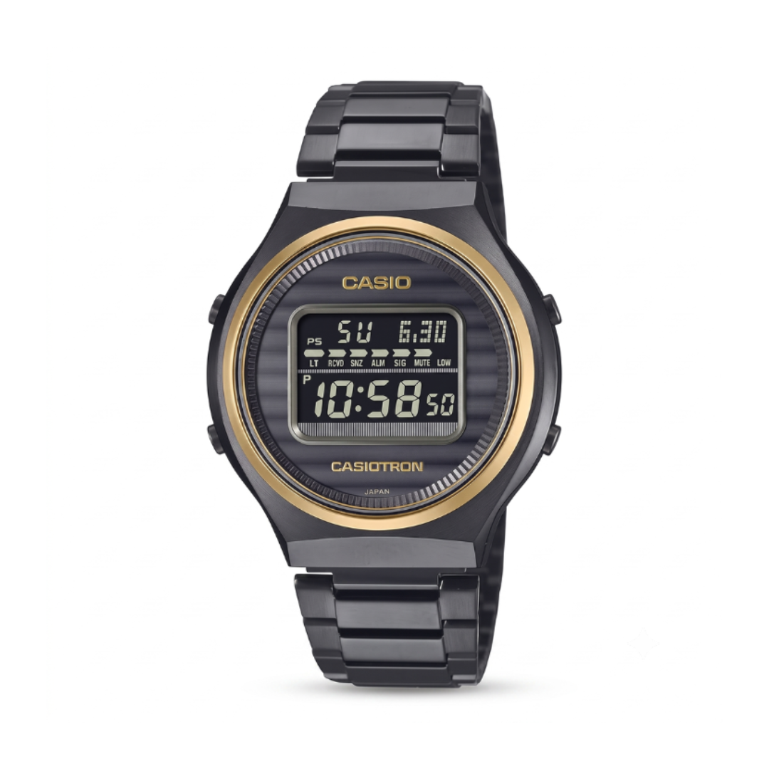 Casio TRN-50ZE-1ADR A2380 | Enticer Men Quartz Black Dial Digital Stainless Steel Watch