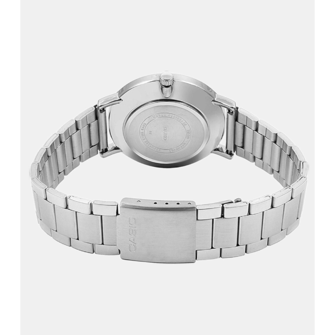 Casio MTP-VT01D-18UDF A1612 | Enticer Men Quartz Black Dial Analog Stainless Steel Watch