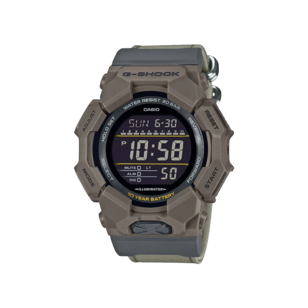 Casio GD-010CE-5DR G1672 | G-Shock Men Quartz Black Dial Digital Fabric Watch.