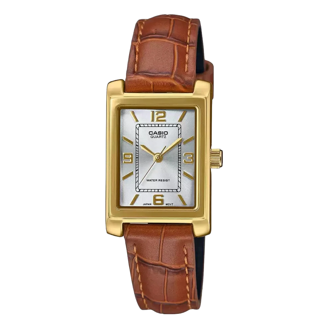 Casio LTP-1234GLL-7ADF A2358 | Enticer Women Quartz White Dial Analog Leather Watch