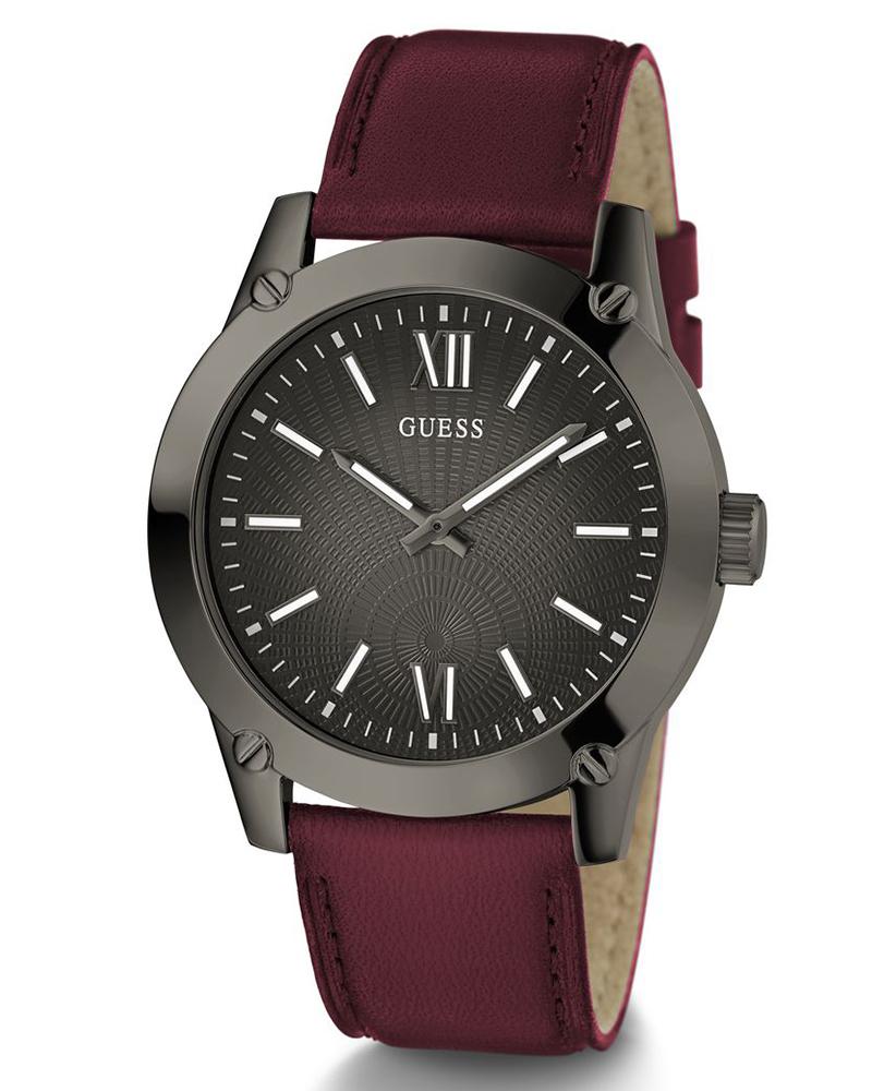 Guess GW0628G4 | Crescent Men Quartz Grey Dial Analog Leather Watch
