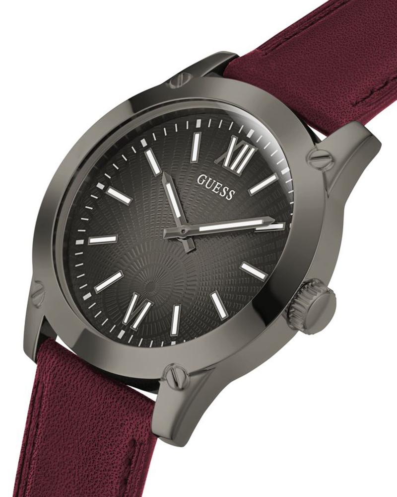 Guess GW0628G4 | Crescent Men Quartz Grey Dial Analog Leather Watch