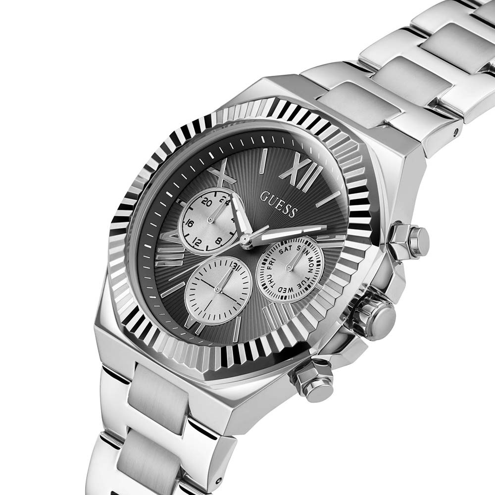 Guess GW0703G1 | Gd Equity Men Quartz Black Dial Analog Stainless Steel.