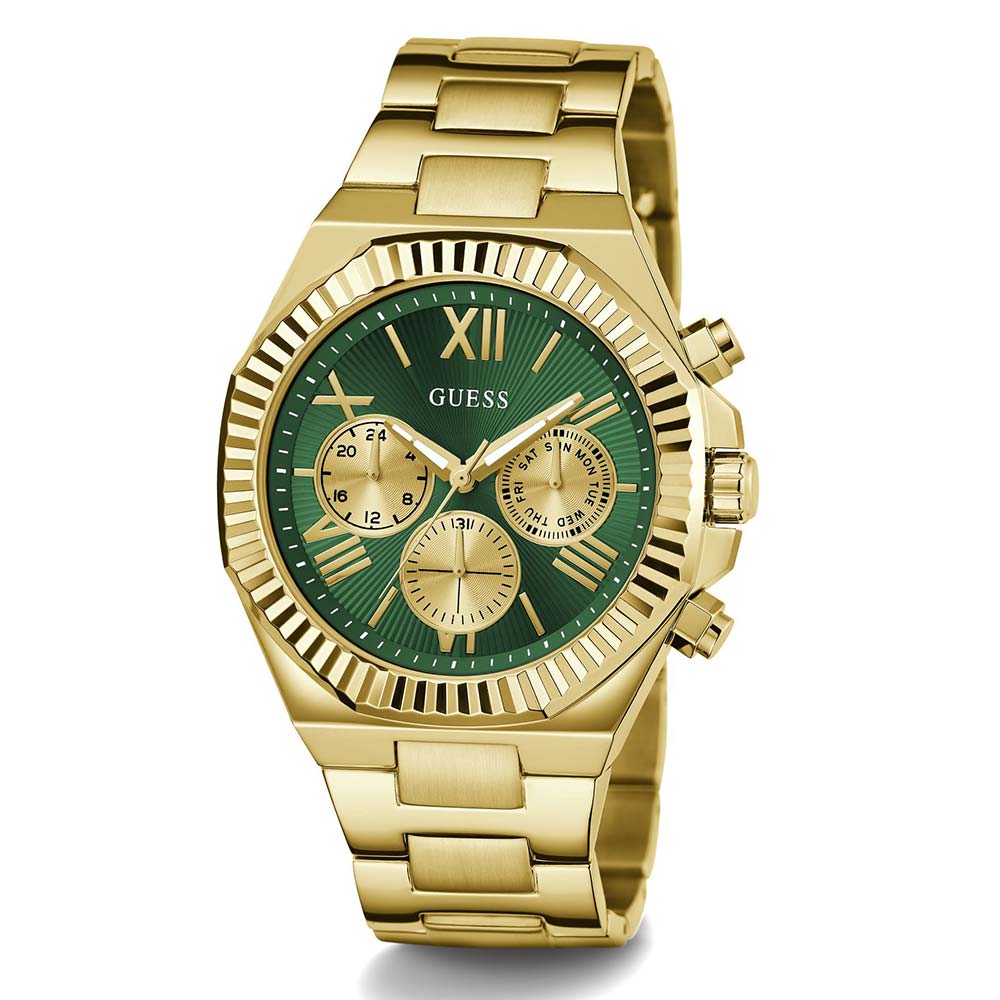 Guess GW0703G2 | Gd Equity Men Quartz Green Dial Analog Stainless Steel.