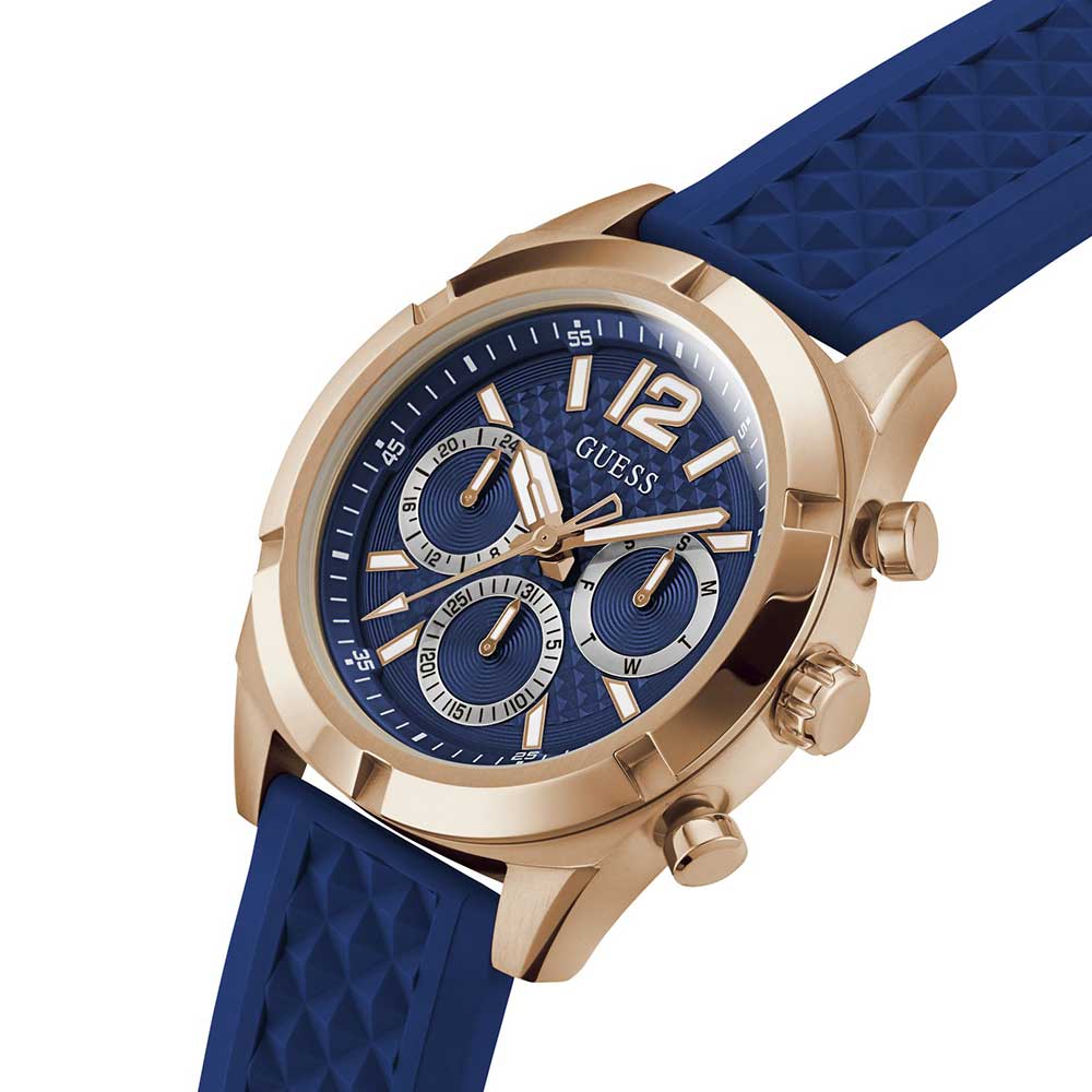 Guess GW0729G3 | Guess Resistance Blue Round Dial Quartz Analog Men Watch.