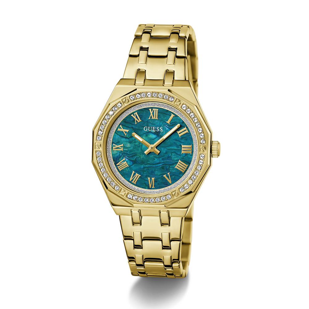 Guess GW0770L2 | Gd Desire Women Quartz Green Dial Analog Stainless Steel.