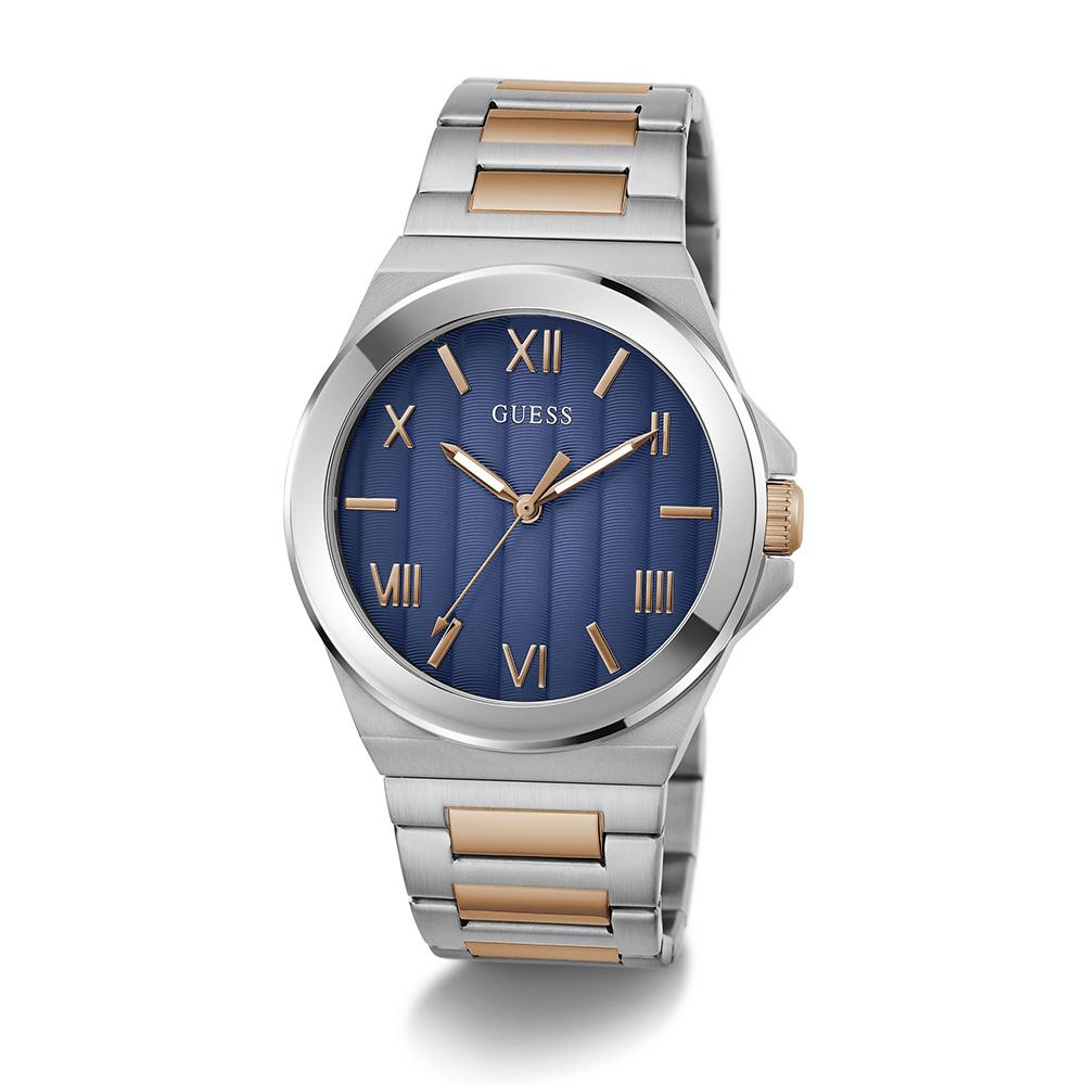 Guess GW0789G4 | Gd Vinyl Men Quartz Blue Dial Analog Stainless Steel.