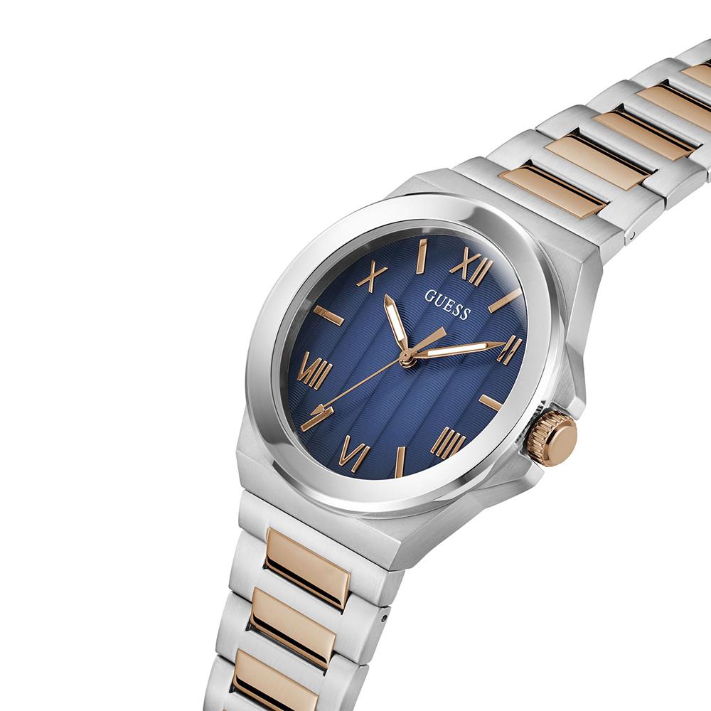 Guess GW0789G4 | Gd Vinyl Men Quartz Blue Dial Analog Stainless Steel.