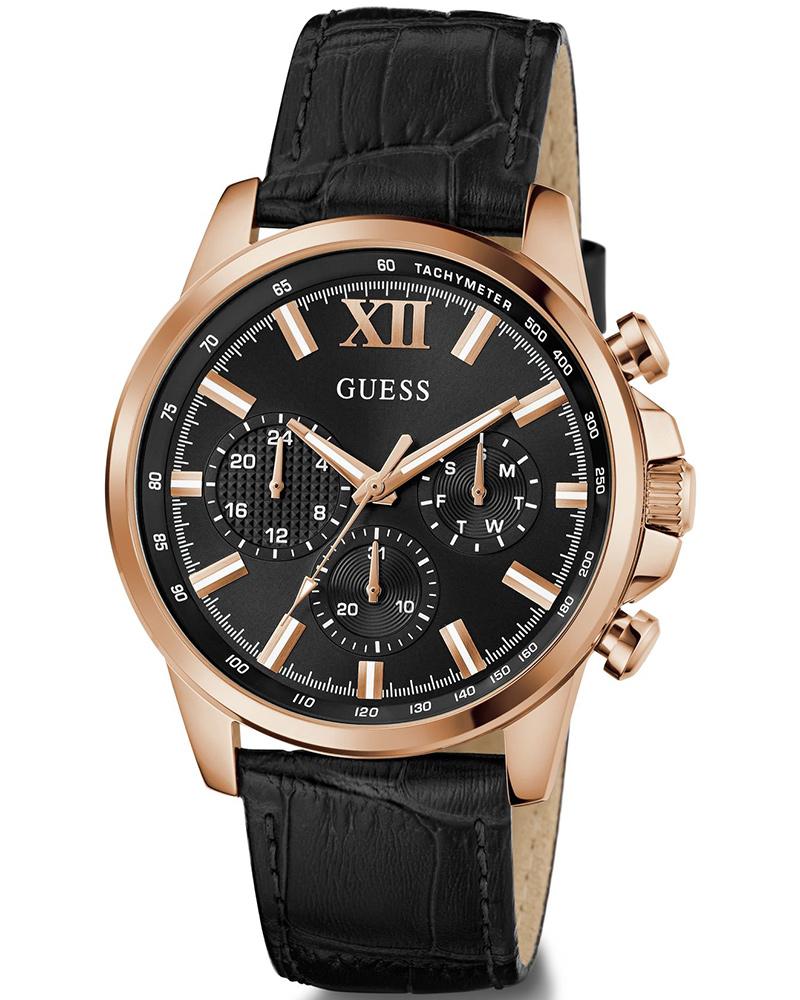 Guess GW0901G5 | Mens Black Multi-function Watch Men's Watch.