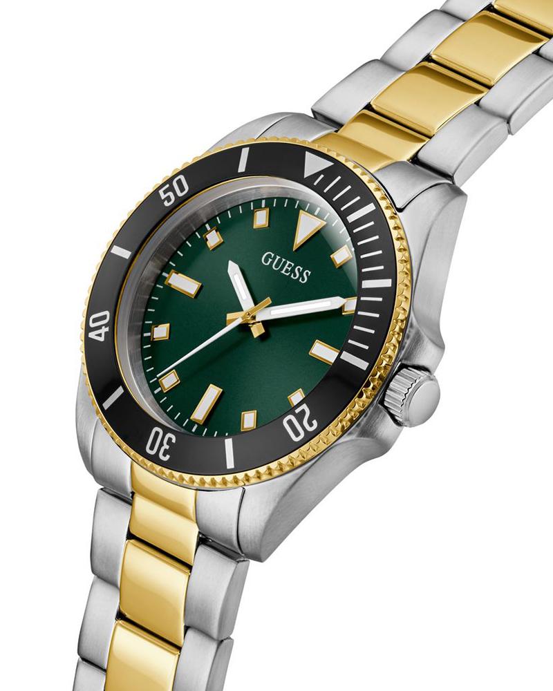Guess GW0968G4 | Gs Cliff Men Quartz Green Dial Analog Stainless Steel