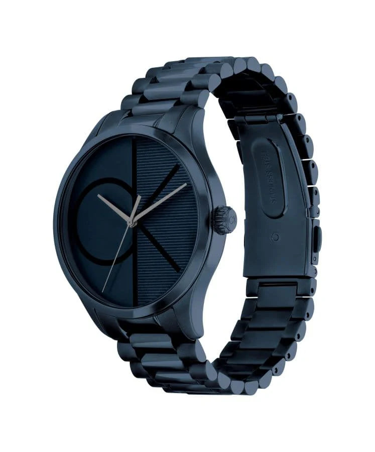 Calvin Klein 25200166 | Ck Iconic Unisex Quartz Blue Dial Analog Stainless Steel Watch