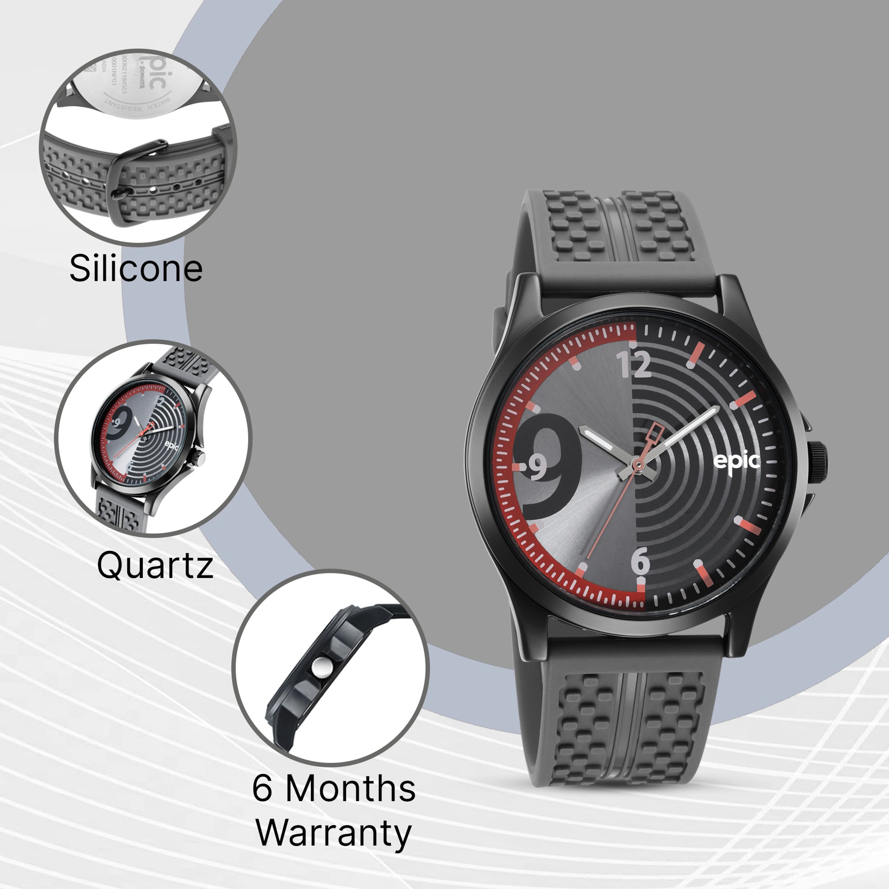 Sonata Epic EP10001NP01 | Epic Analog Watch For Men
